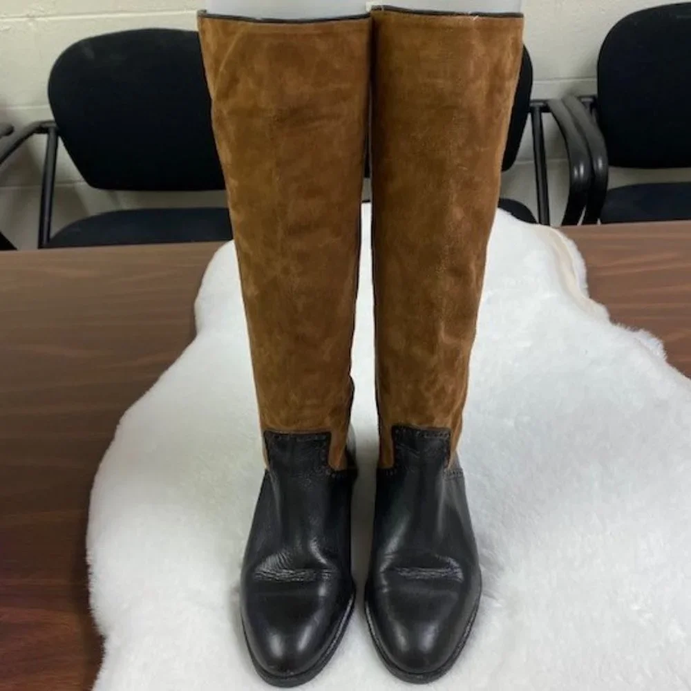 Lord & Taylor Leather and‎ Suede Tall Boots - Made In Italy - size 6